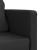 Floor Sofa with Sleeping Function Black 112x174x55 Cm Artificial Leather