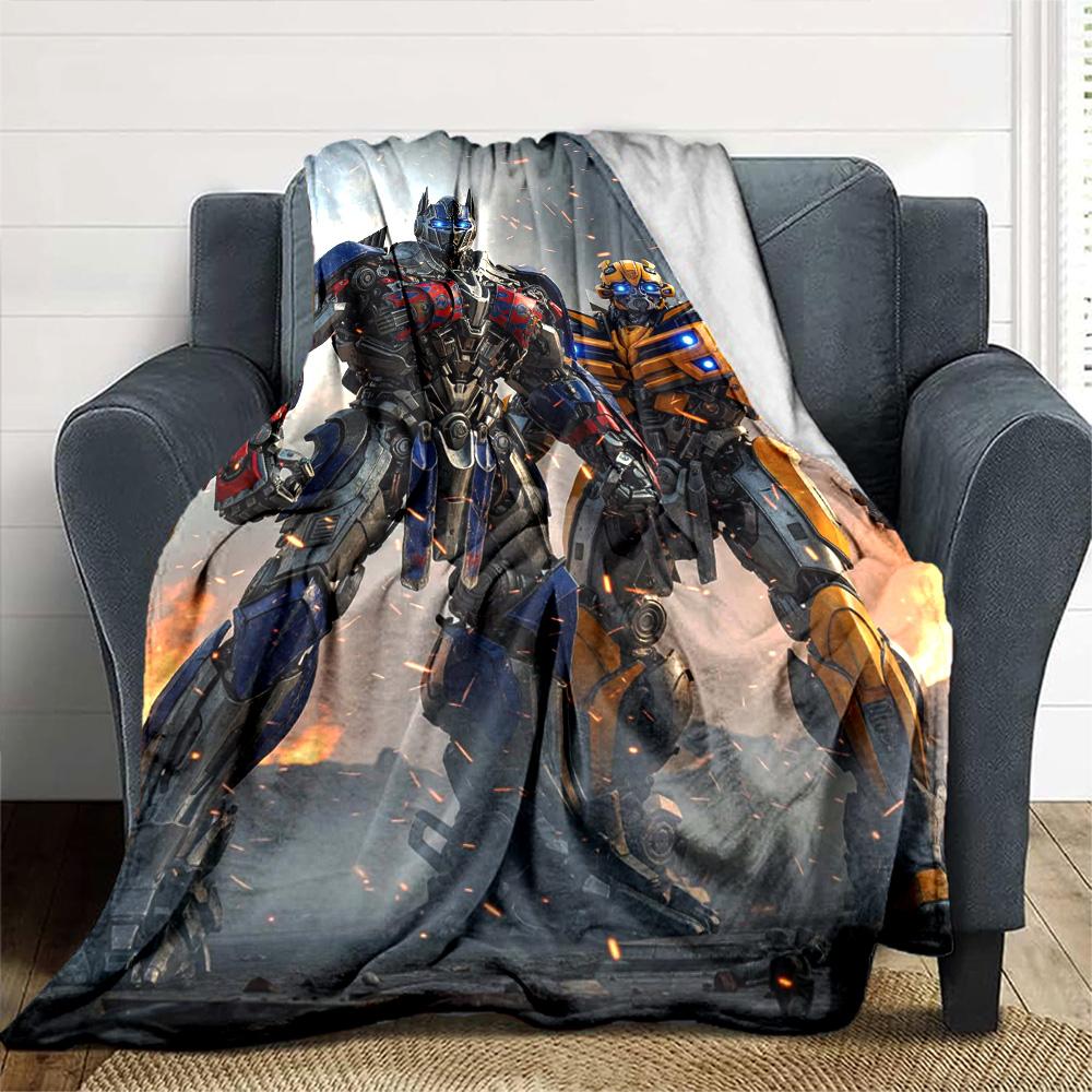TRANSFORMERS Print Flannel Blanket High Quality Warm Comfortable Cover for All Seasons Perfect for Gifts Home Decor