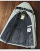 Men's 2023 Windproof & Waterproof Cotton-Padded Jacket with Detachable Hood.