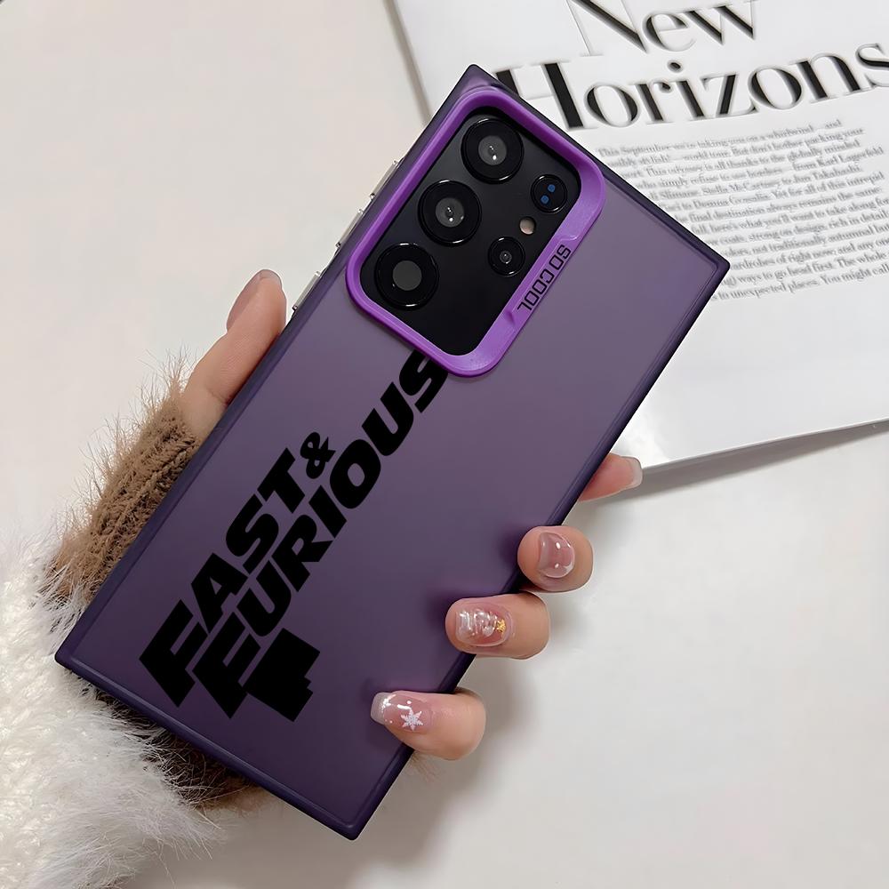 Coole F-Fast Furious Handyhülle Für Samsung Galaxy S25 Edge S24 S23 S22 S21 S20 Ultra Funda Silikon Silberne Abdeckung