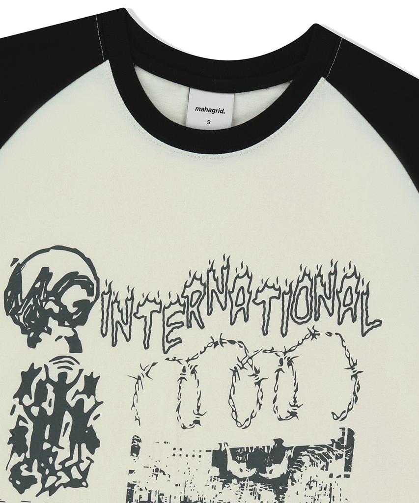 MAHAGRID International Raglan Ls Tee Cream(Mg2Dfmt561A)