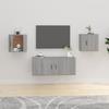 816653 vidaXL Wall-Mounted TV Cabinets 2 Pcs Sonoma Grey 40x34.5x40 Cm