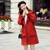 WTEMPO Christmas Red Coat Women's Thick Warm Autumn Winter Large Size Plush Jacket Turn-down Collar Streetwear Coat