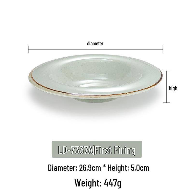 Melamine Straw Hat Deep Plate: Japanese & Western Tableware, Ideal for Soup, Pasta, Salads, and Cold Dishes in Restaurants and Hotels.