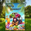 BlissYard Enjoy Summer Garden Ag Dachshund Dog Ag 12x18 Inch Double Sided Sm IIX WZZ