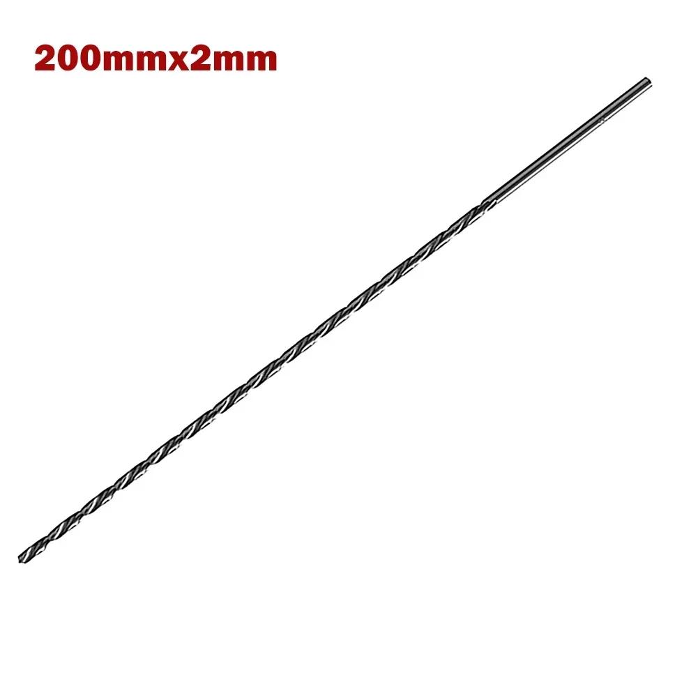 1 peça 200mm Brocas HSS Extra Longas Haste Reta Broca Helicoidal Para Perfuração de Metal Furadeira Elétrica 2-10mm Ferramenta Elétrica