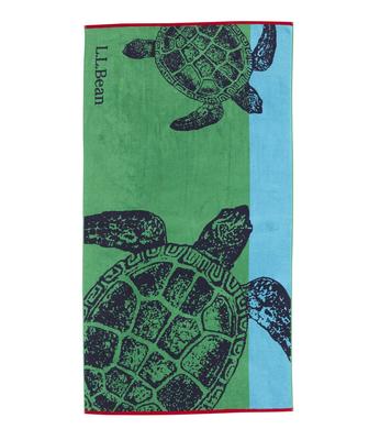 Seaside Beach Towel Turtle Bright Elm Green 0RKF350000 L.L.Bean