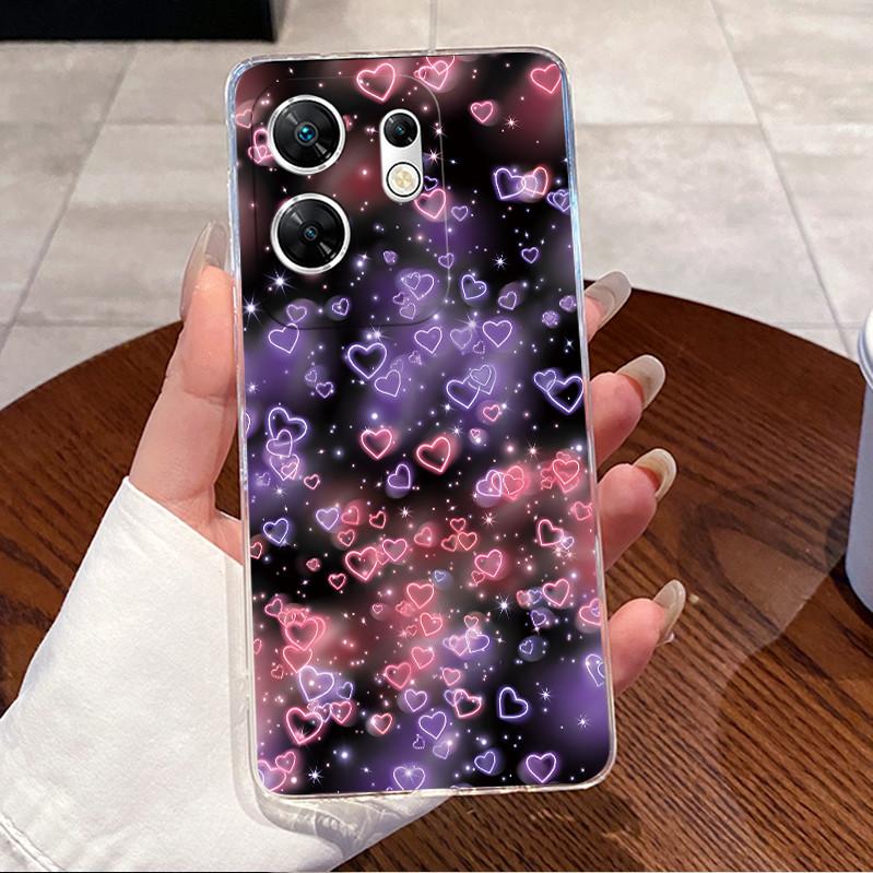 Phone Case For Infinix Zero 30 4G 5G Cute Love Rabbit Clear Silicone Soft TPU Back Cover For Infinix Zero30 X6731 X6731B Shell
