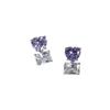 2026 Sparkling Purple Heart-Shaped Zircon Earrings for Women Girls New Popular Compact Stud Earrings Daily Jewelry Accessories