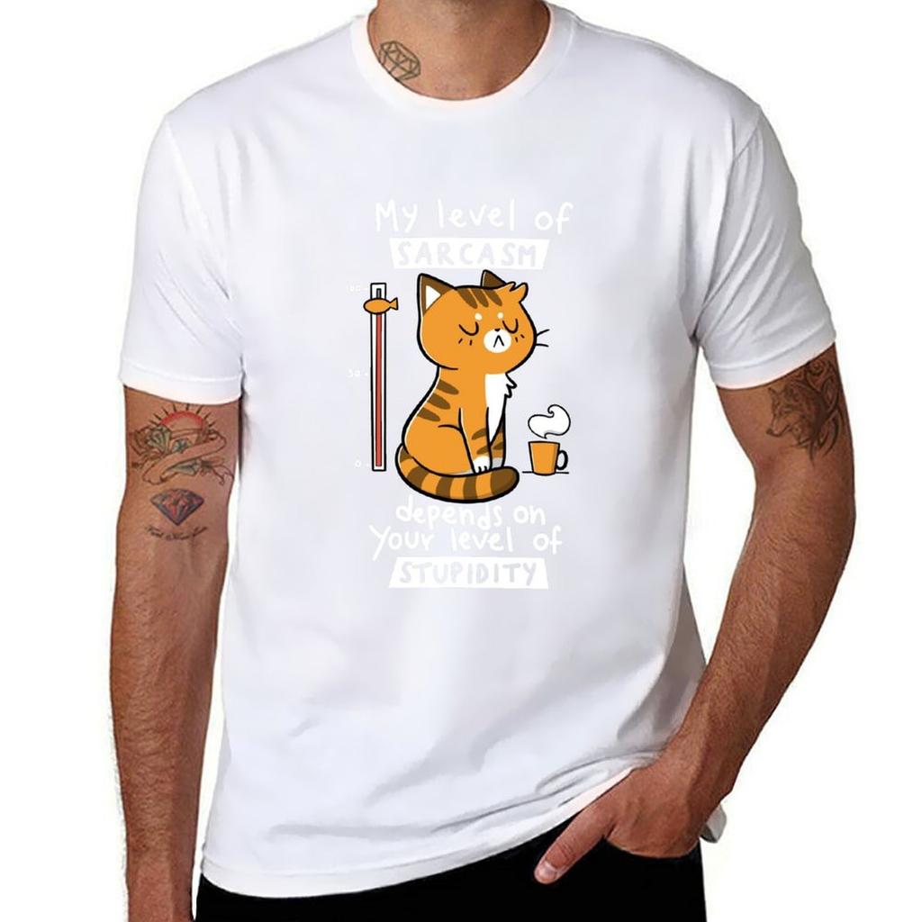 Sarcasm Level Tshirt Casual Basic Street Style Tshirt