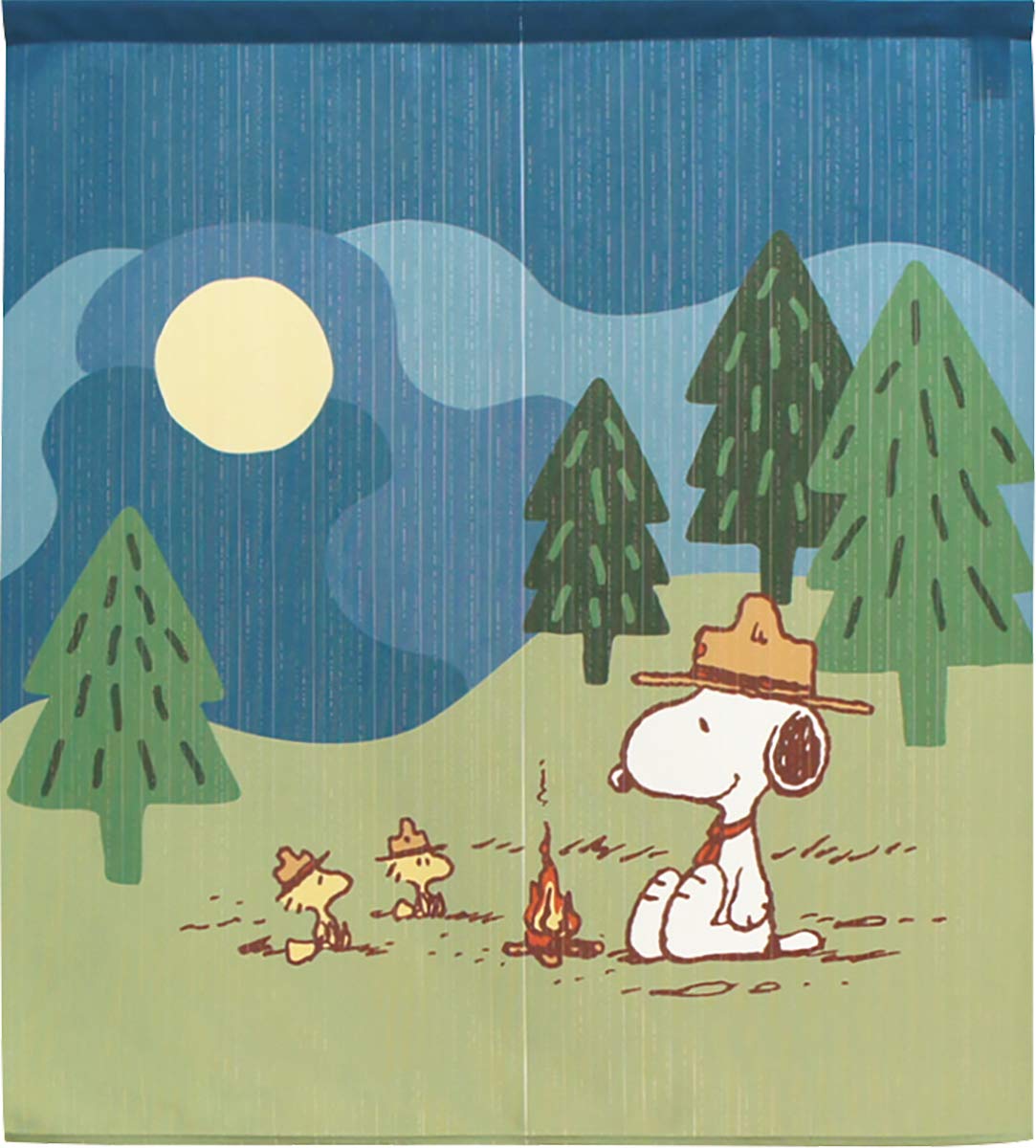 Noren Workshop Noren Snoopy PEANUTS SNOOPY Series Print Noren 85cm x 90cm Bonfire 93878 (Japanese curtain) Half-width