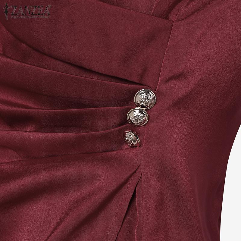 ZANZEA Women Casual V-Neck Summer Sleeveless Irregular Hem Tank Tops