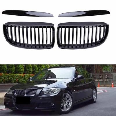 Car Front Bumper Grilles for BMW E90 E91 3 Series 323I 328I 335I 330I 325I 05-08 ABS Pulleco Grille Racing Grill Gloss Black