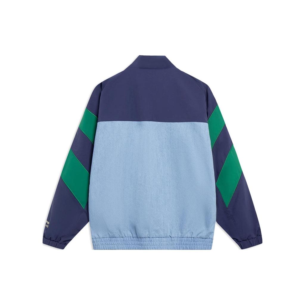Li-Ning Golden Era Colorblock Zip-Up Loose Casual Jacket Men Jackets Navy-Blue AFDT127-2