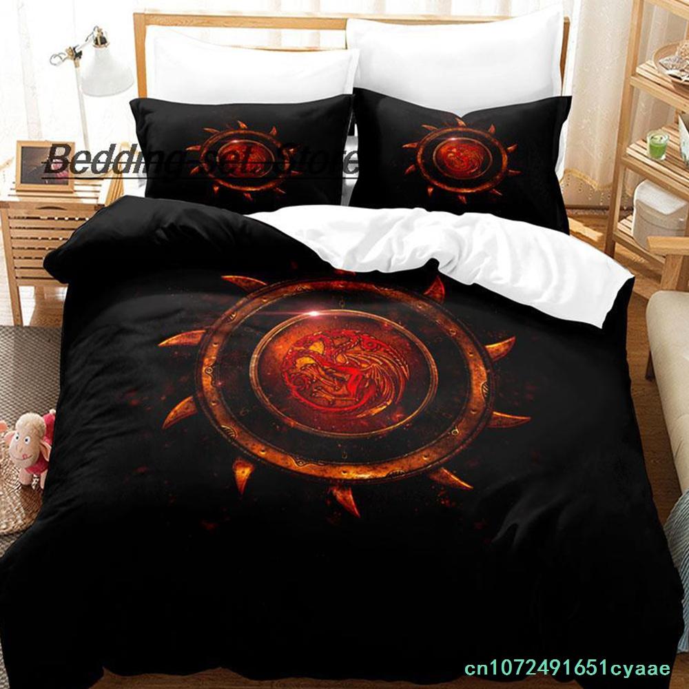 Black And Red Fire Dragon Bedding Set Single Twin Full Queen King Size Bed Set Aldult Kid Bedroom Duvetcover Sets Bed Sheet Set