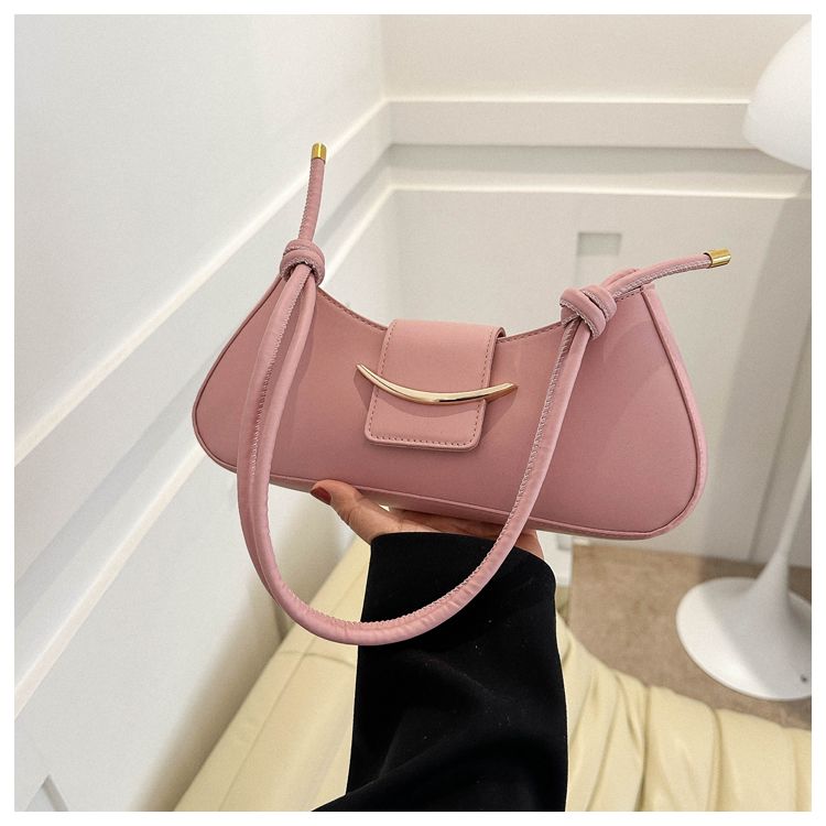 

Удобная в переноске сумка с пряжкой на поясе, летняя сумка через плечо, текстурированная сумка через плечо, минималистичная сумка через подмышку розовый