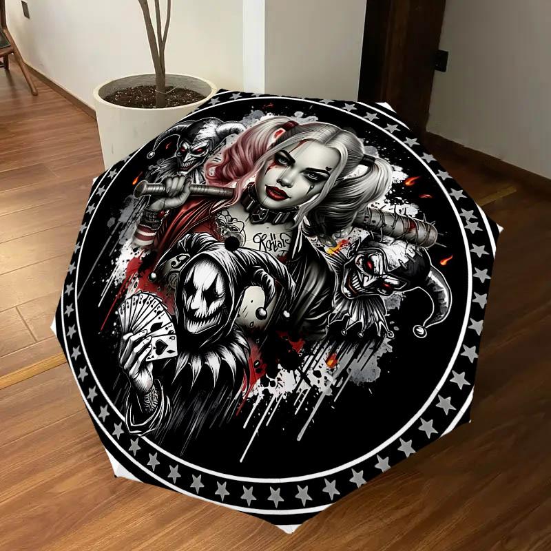 1PC Warner Harley Quinn Joker Umbrella-8-Rib Reinforced, Automatic Open, Lightweight-A99
