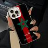 Morocco Flag Phone Case For iPhone 17,16,15,14,13,12,11 Plus,Pro Max,XS,white silver phone case