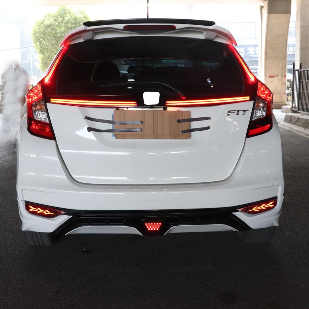 2PCS Rear Fog Lamp Car LED Rear Bumper Light Brake Light Flowing Turn Signal Reflector For Honda Jazz Fit 2018 2019 2020