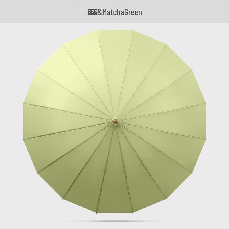 MAYDU 16-Rib Reinforced Long-Handle Windproof Umbrella