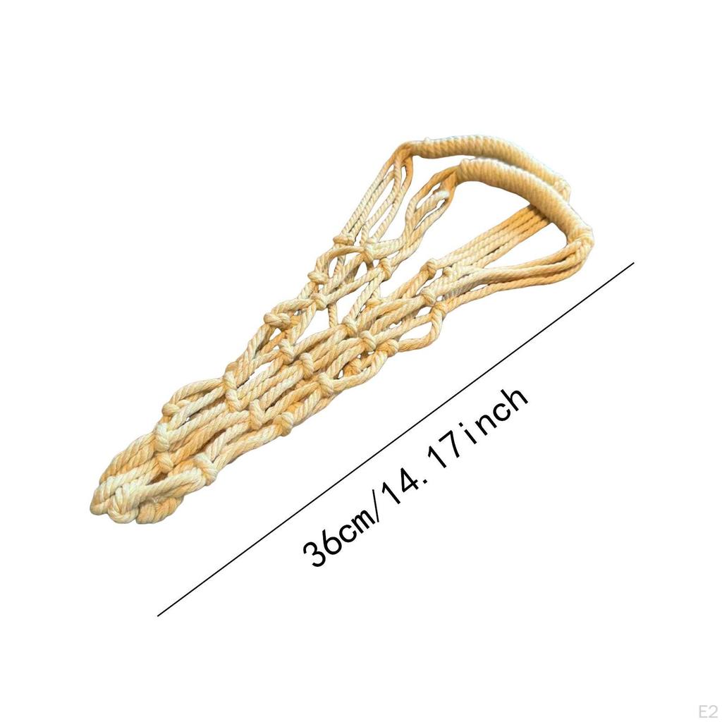 Macrame Cup Holder Handcrafted Woven Rope Drink Carrier for Camping Workout