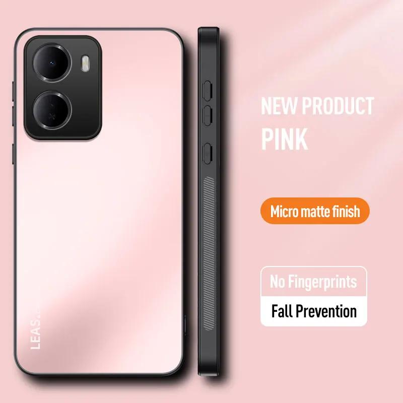 For Xiaomi Redmi 15A 15 A 5G Frosted Soft AG Matte Stand Back Cover For Xiaomi Redmi15A Shockproof Phone Case Xiaomi Redmi 15A розовый