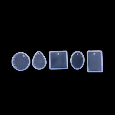 Oval Rectangle DIY Glue Silicone 5pieces/set Handmade Decorative Mold Jewelry Making Mould Tool