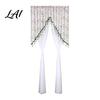 Light Filtering Balcony Partition Sheer Lace Door Curtain Embroidered Floral Doorway Curtain with Beads No Drill Rod Pocket Room Divider for Bedroom