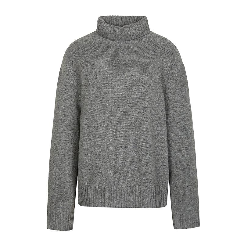 LESS Women's High-Neck Cashmere Blend Pullover Sweater