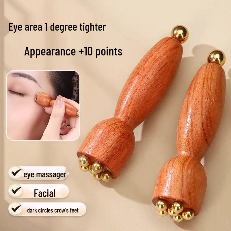 Newcomer Exclusive: Small Lotus Brass Meridian Massage Comb & Gua Sha Stick for Face and Eye