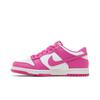 Nike Dunk Low Grade School 'Active Fuchsia' (Unisex) White / Active Fuchsia Kids' Skateboarding Shoes FJ0704 100
