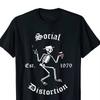 Vintage Social Arts Distortion Band Musik 1979 Legender Gåvor Översized T-shirts Designer Herr T-shirts Bomullstopar T-shirts Bekväma