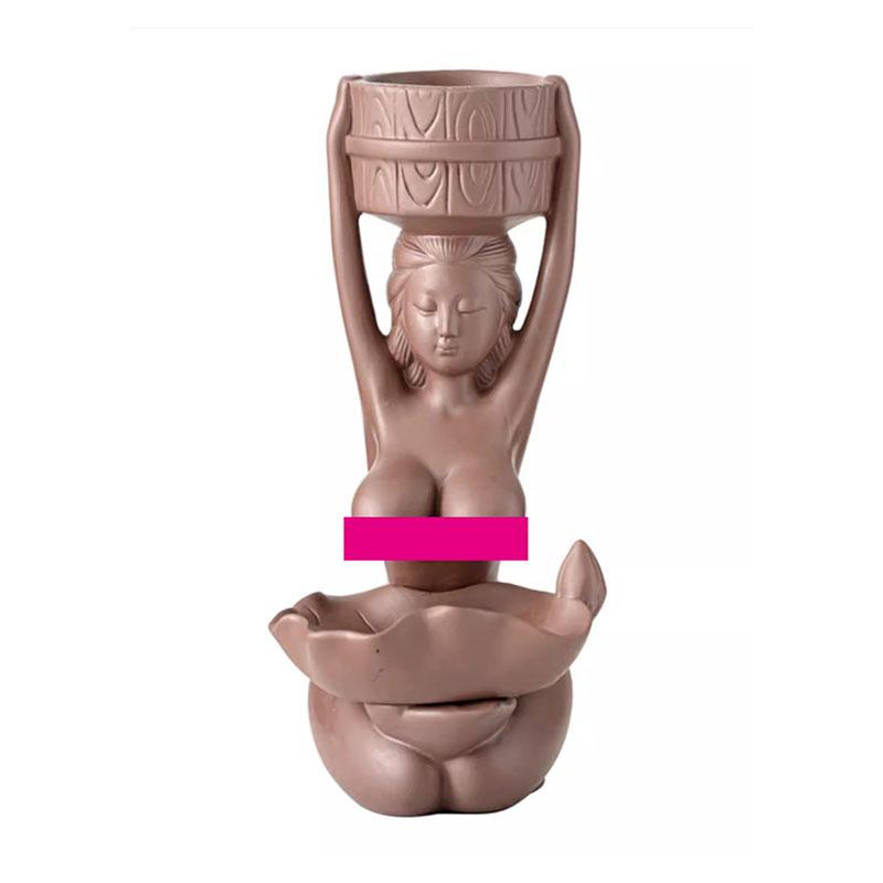 Backflow Waterfall Incense Burner, Sex Lady Ceramic, Naked Women Maid Body, Fountain Holder, Aromatherapy Ornament, Zen, Zen