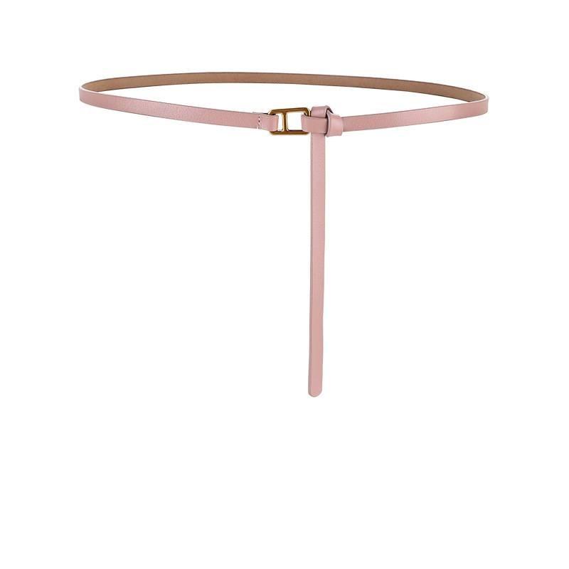 Genuine Leather Womens Slim Belt With Metal Buckle For Office And Casual Wear