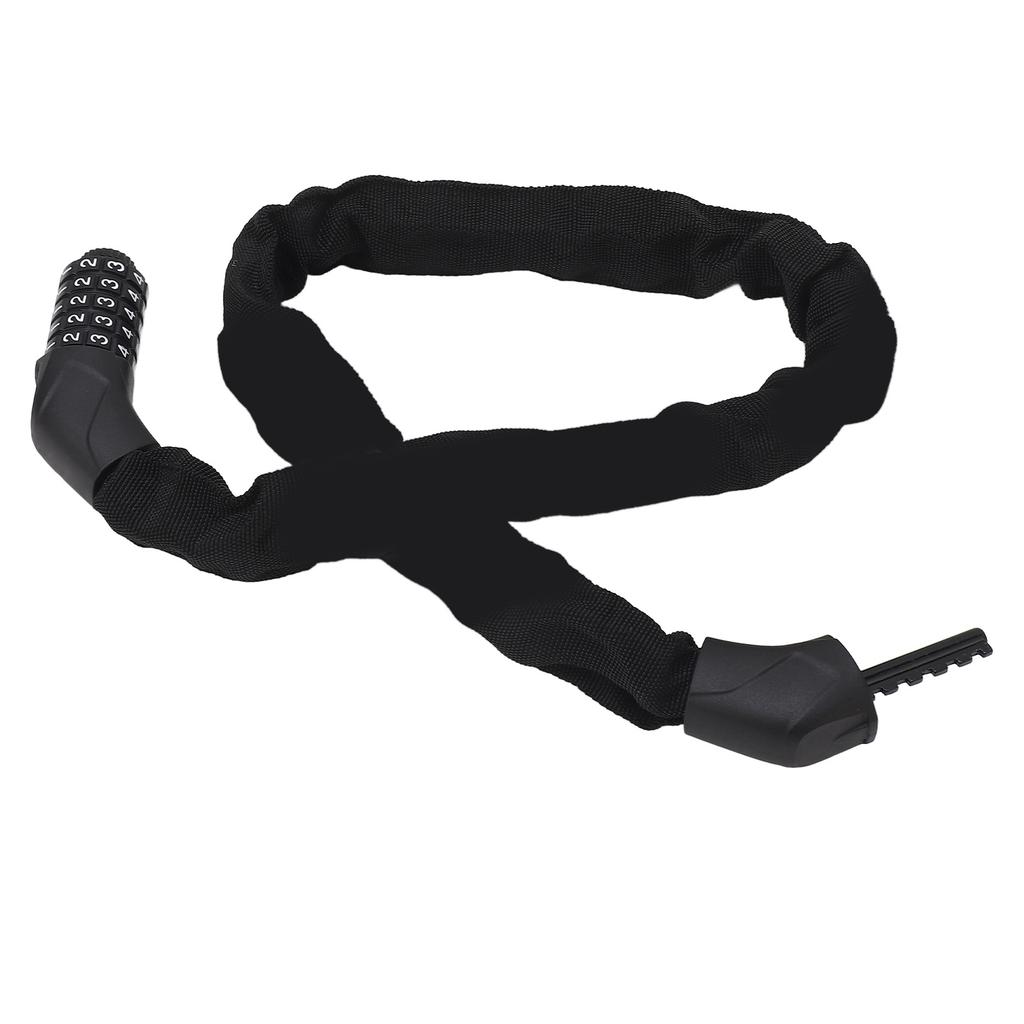 Bike Chain Lock with 5 Digit Combination Steel Anti Theft High Security Resettable Keyless Bike Lock for Scooter