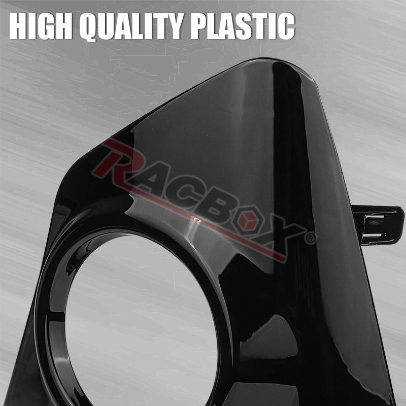 Car Front Left Right Fog Light Lamp Trim Cover Bezel Frame for Toyota Corolla S 2014 2015 2016 Parts Replacement Glossy Black
