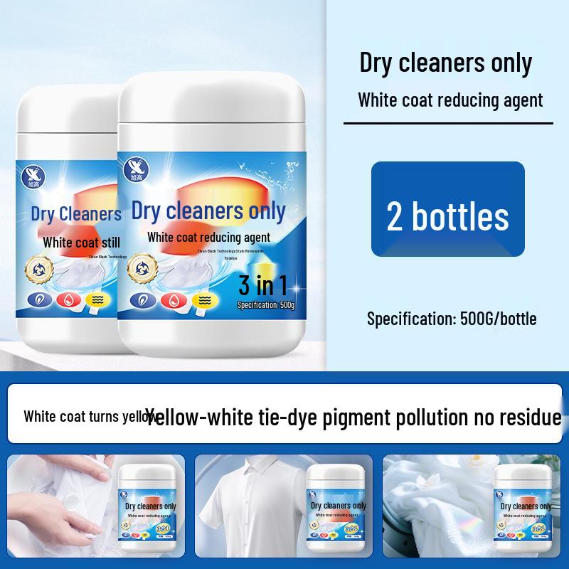 Dry Cleaning White Clothes Bleaching Powder - No-Scrub Stain Remover and Whitener