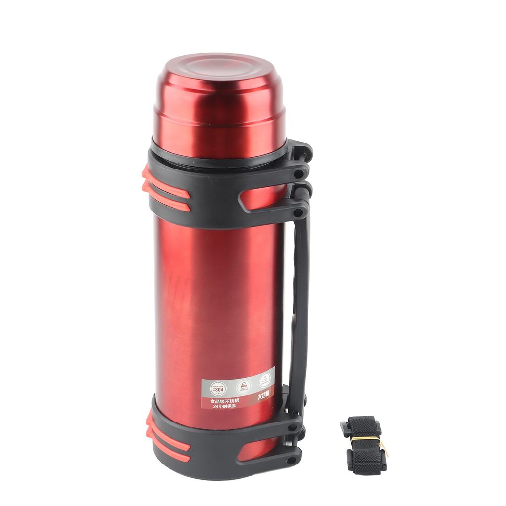 Borraccia Termica da 2L 2 Litri 68oz in Acciaio Inossidabile Sottovuoto con Cinturino Maniglia