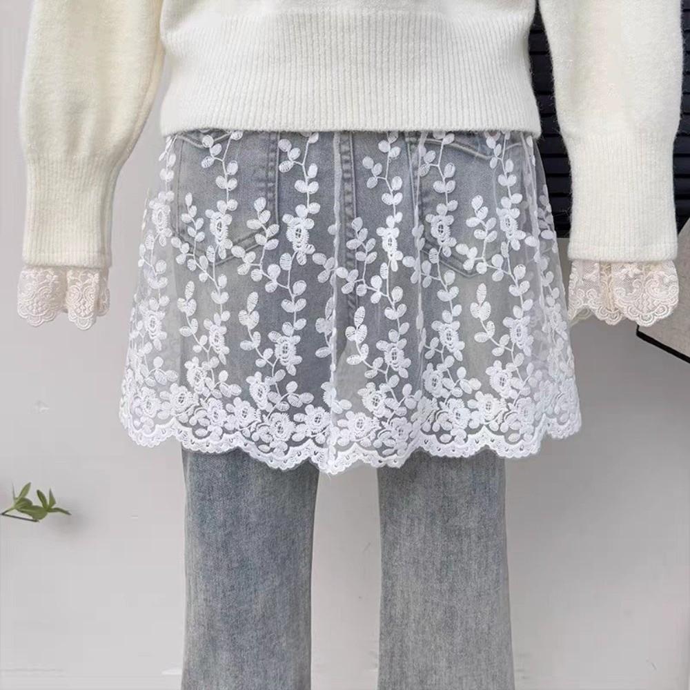 Transparent Safety Skirt Petticoat Sweet Lining Petticoat Women Lace Underskirt Slips Summer
