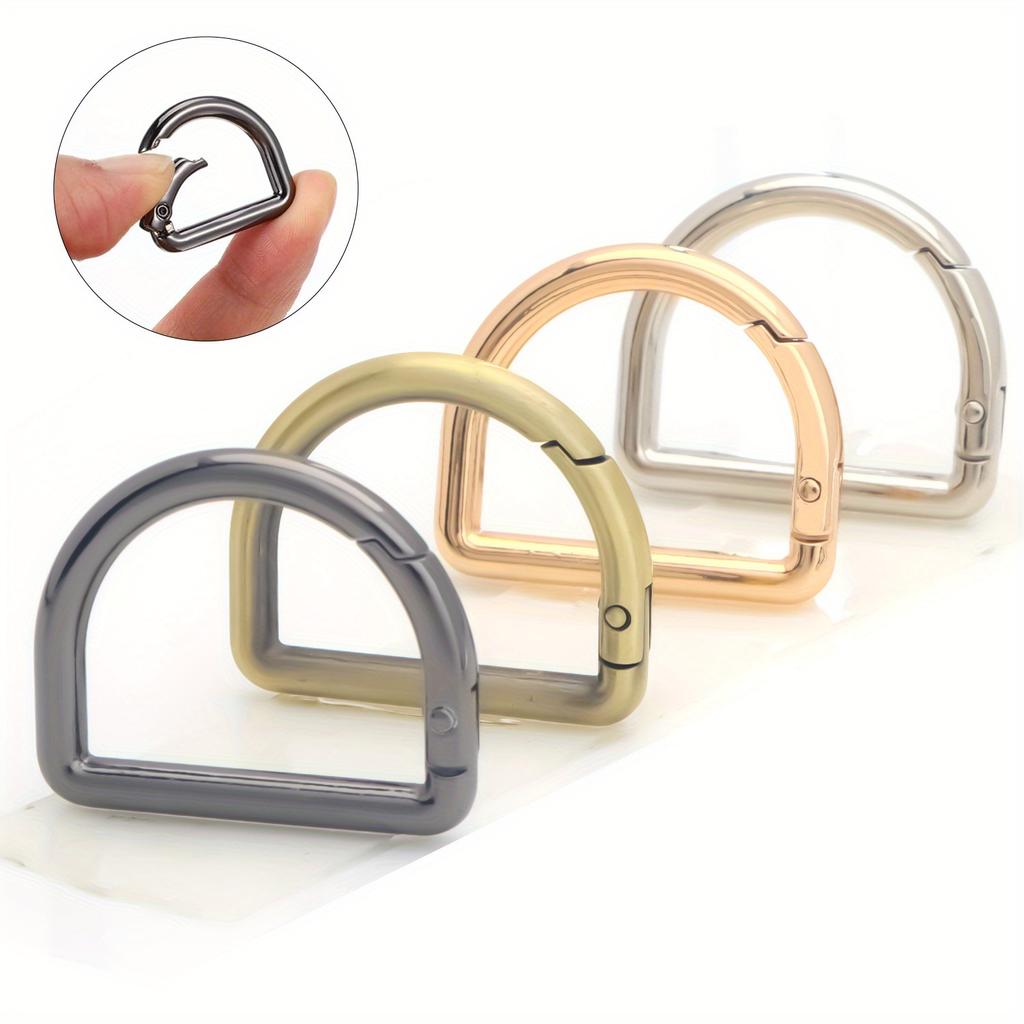 5pcs Spring D Ring Clips for Purse Metal Snap Hook Buckle for Shoulder Bag Wallet Keychain Dog Chain
