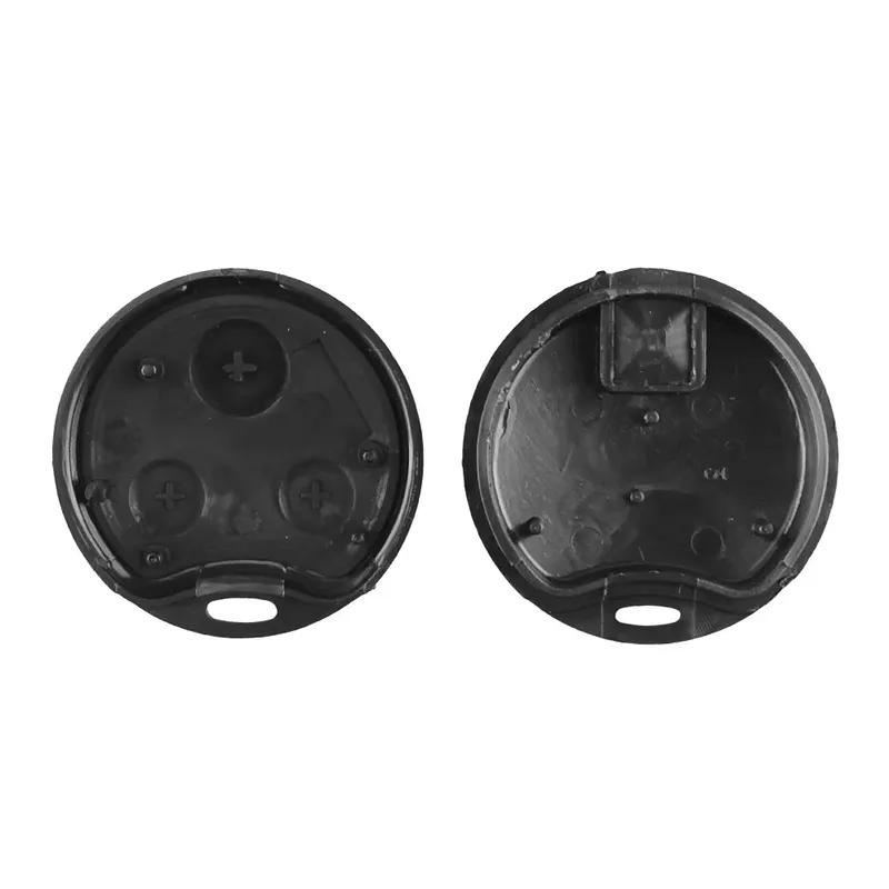 KEYYOU 10PCS Car Key Shell Case Replacement 3 Buttons Remote Car Shell Case No Balde Fit For Mercedes Benz SMART 450 Auto Key