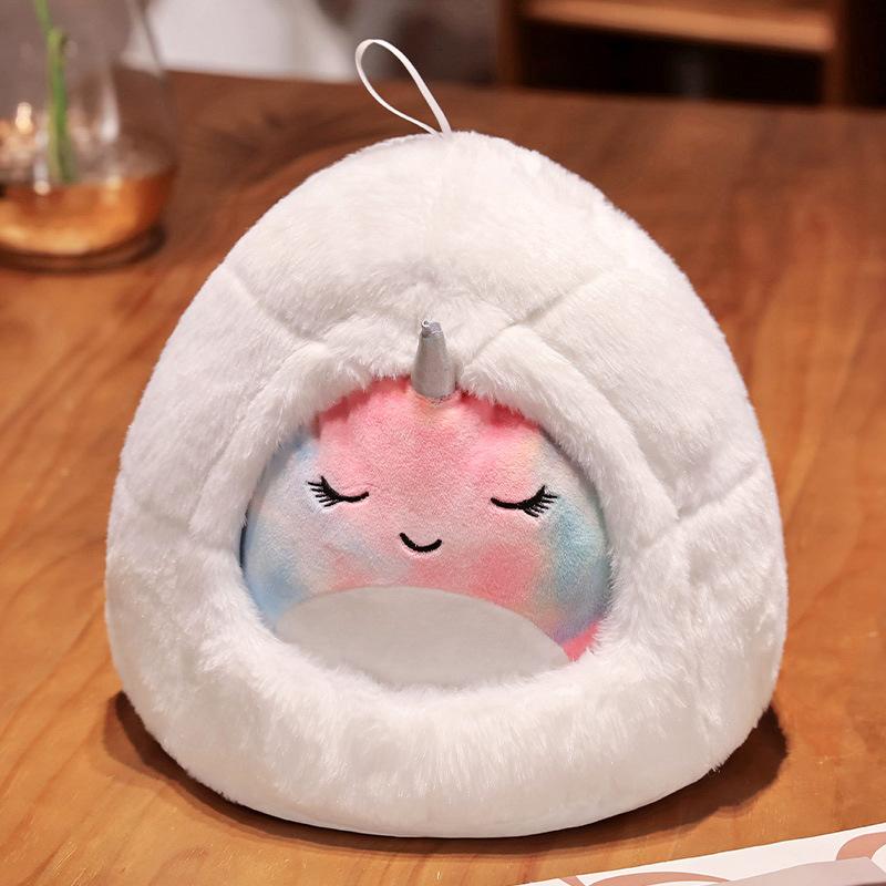 Cartoon Small Nest Doll Cute Penguin Plush Toy Narwhale Sofa Ornament Doll Girl Gift Doll