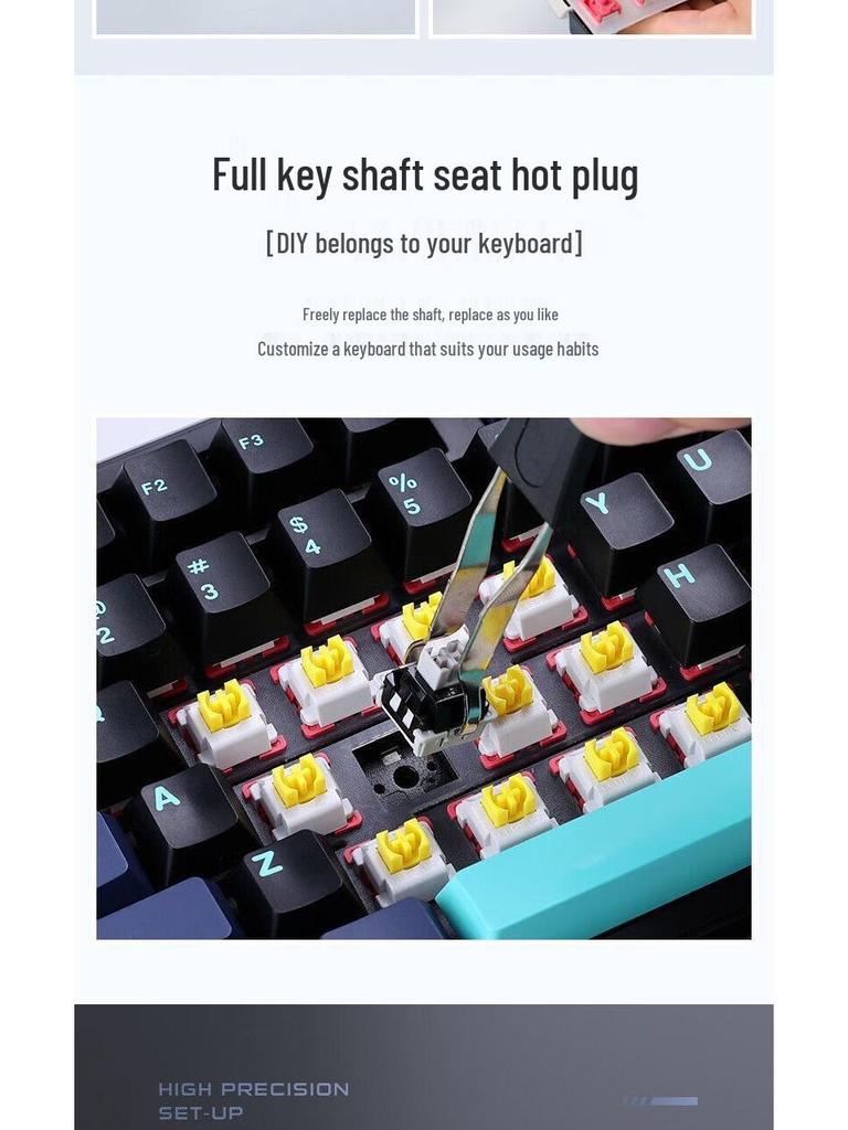 AULA F87Pro Wireless/Wired Mechanical Gaming Keyboard with Bluetooth