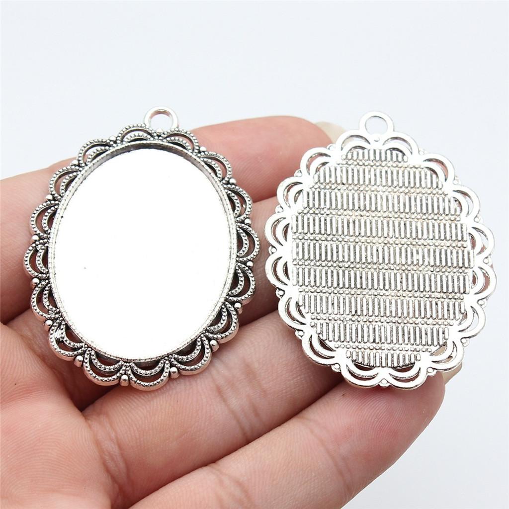 

Аксесуари Деталі Овальний Скляний Кабошон Основа Налаштування Лоток Безель Підходить 30x40мм Мінімалістичні Ювелірні Компоненти SA038 A12-3pcs-30x40mm