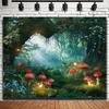 A Beautiful Fantasy Fairy Tale Forest Backdrop for Photography - Mushroom Wonderland Photo Background