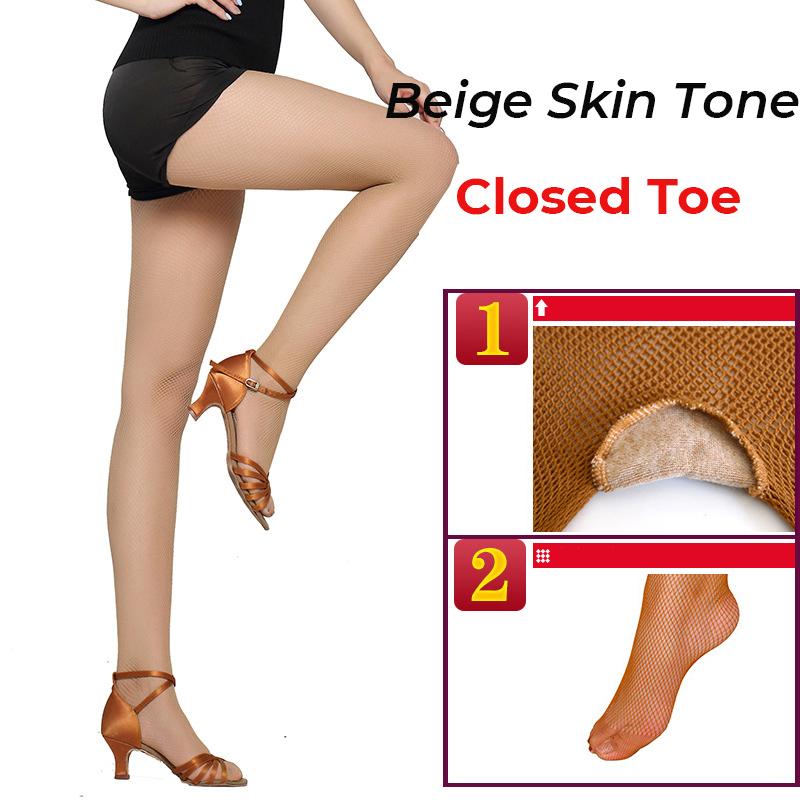 YIRAN sexy lingerie Dames Kind Zacht Net Latijnse Dans Visnet Panty Dicht en Open Teen Voor Ballroom En Salsa Dansen Basis Nylon Panty Kids 100-130cm