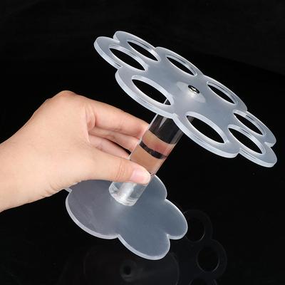 1Pcs 8 Holes Acrylic Ice Cream Cone Stand Holder Transparent/Chip Cone Holder