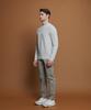PANICALE Gray Ribbed Crew Neck Knit