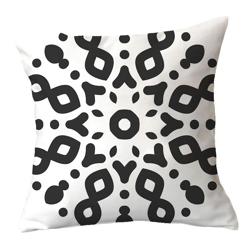 Simple New Square Geometric Plush Pillowcase Home Fabric Sofa Pillow Cushion Cover