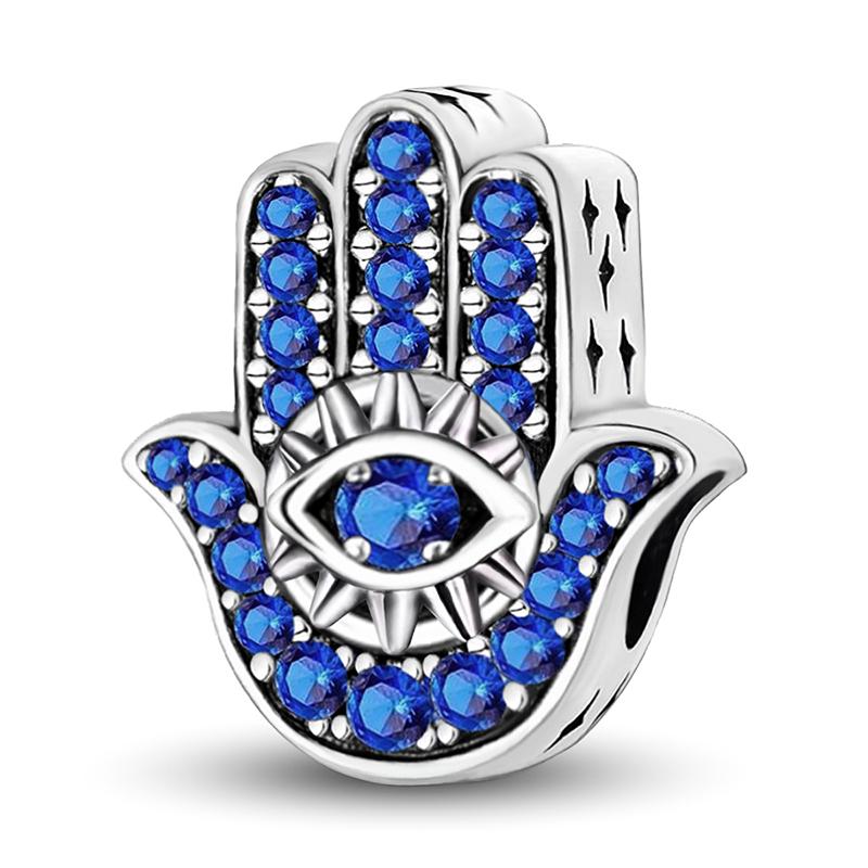 Copper Cute Butterfly Elephant Blue Series Charms Beads Fit Original Pan Bracelet Bangle High Quality Diy Jewelry